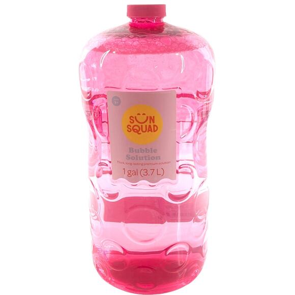 NEW Pink Bubble Solution 1 Gallon 128oz Sun Squad For Bubble Machines & Blowing - Picture 1 of 3